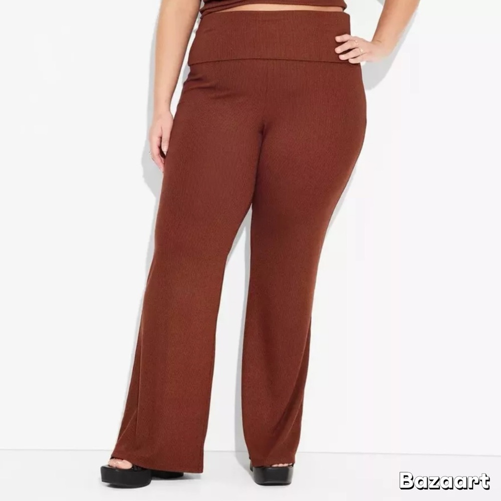NWT 🤎 Wide Leg Knit Pants - Brown